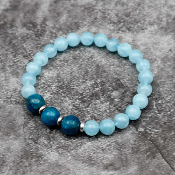 新宿租界 極開運青心数珠(アクアマリン・ブルーアパタイト)