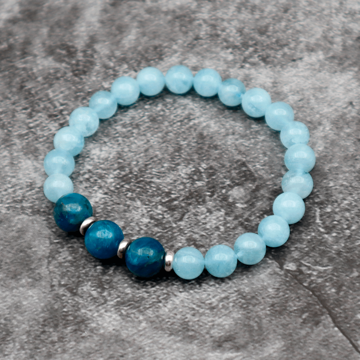 新宿租界 極開運青心数珠(アクアマリン・ブルーアパタイト)