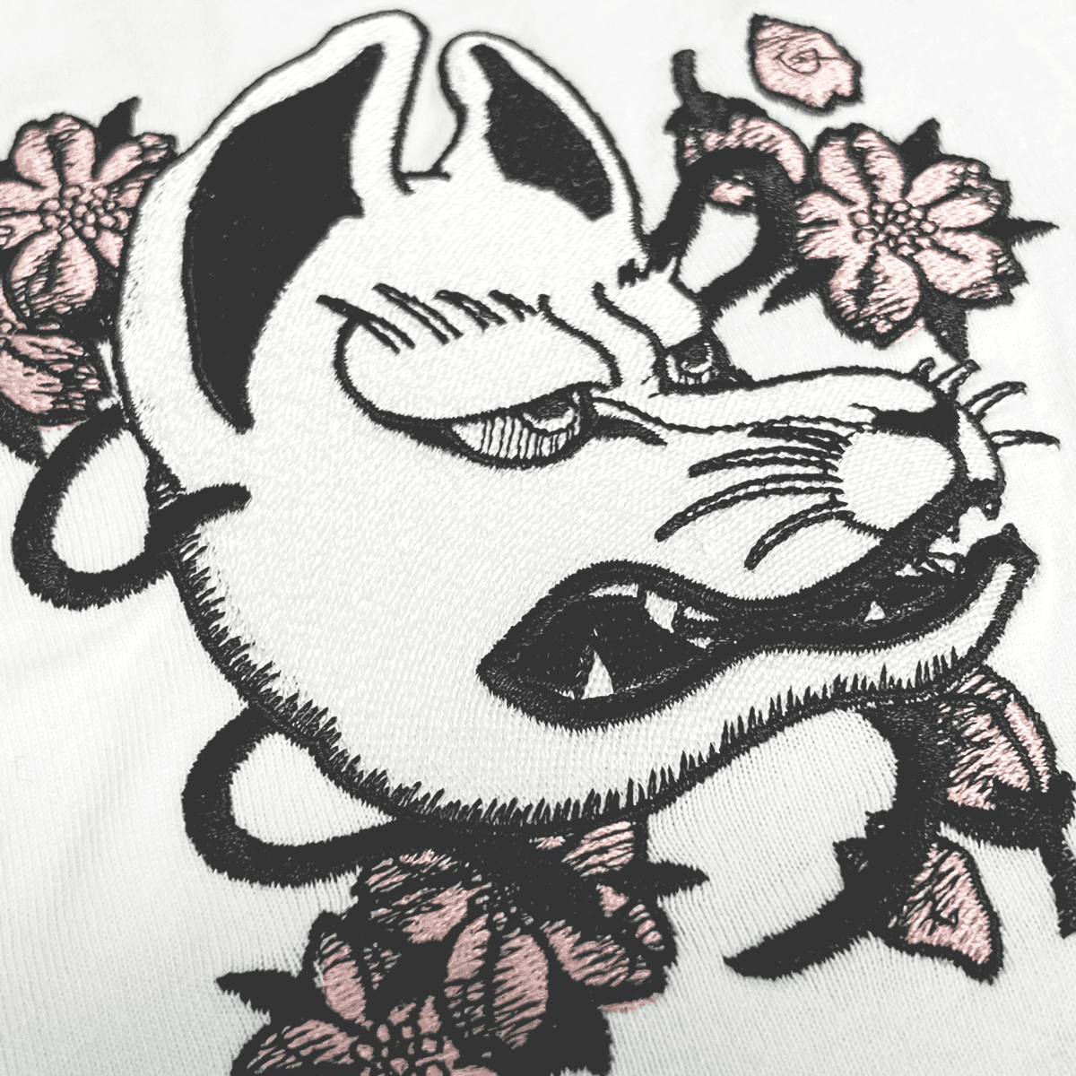 新宿租界妖狐刺繍T  彫渉デザイン